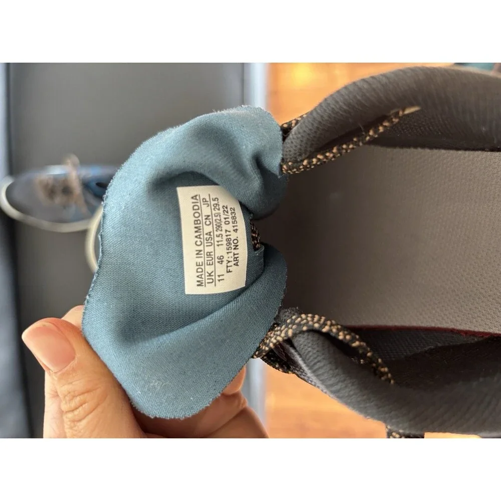 Salomon Trail Running Shoes Mens Size 11.5 Gray Blue Contagrip Ortholite - Picture 7 of 8